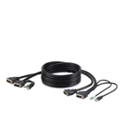 TAA 2 DVI/USB/AUD SKVM CBL, DVI-D M/M; USB A/B, 6', Black, hi-res